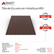 BRAVO THE SMART SOLUTION - Tôle bac acier - Toiture - Couverture - plaque H12+ Coloris Brun Chocolat RAL 8017  Dimensions 2000x906x0.40 mm - vignette