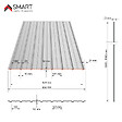 BRAVO THE SMART SOLUTION - Tôle bac acier - Bardage - panneau mural H12+ Coloris Camouflage Dimensions 2000x906x0.40mm - vignette