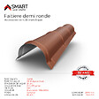 BRAVO THE SMART SOLUTION - Faîtière demi ronde - bac acier - tôle de couverture - Toiture - CLASSIC Coloris Brun Cuivre RAL 8004 Mat L=2m, épaisseur 0.50mm - vignette