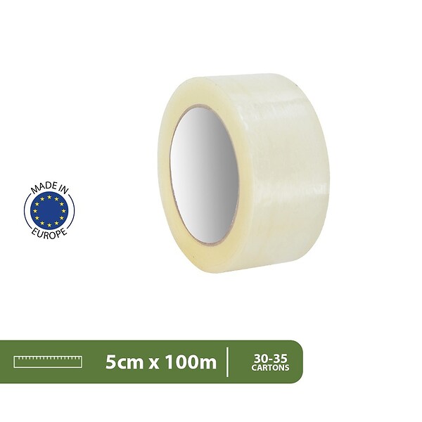 PACK AND MOVE - Pack and Move - Lot 12 Rouleaux Ruban Adhésif Transparent Pour Emballage Et Déménagement - 100 M - Qualité Premium - large