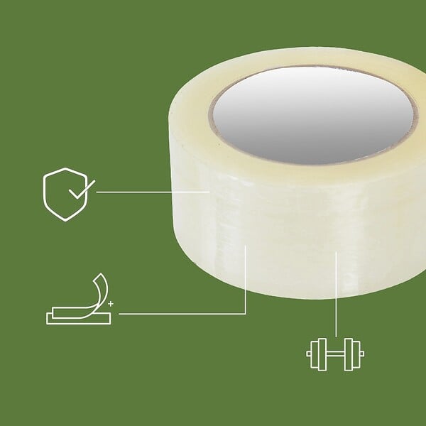 PACK AND MOVE - Pack and Move - Lot 36 Rouleaux Ruban Adhésif Transparent Pour Emballage Et Déménagement - 100 M - Qualité Premium - large