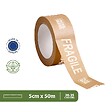 PACK AND MOVE - Pack and Move - Lot 6 rouleaux ruban adhésif kraft "Fragile" pour emballage et déménagement - 50 m - 1 dévidoir offert - Qualité Premium - vignette