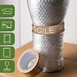 PACK AND MOVE - Pack and Move - Lot 6 rouleaux ruban adhésif kraft "Fragile" pour emballage et déménagement - 50 m - 1 dévidoir offert - Qualité Premium - vignette