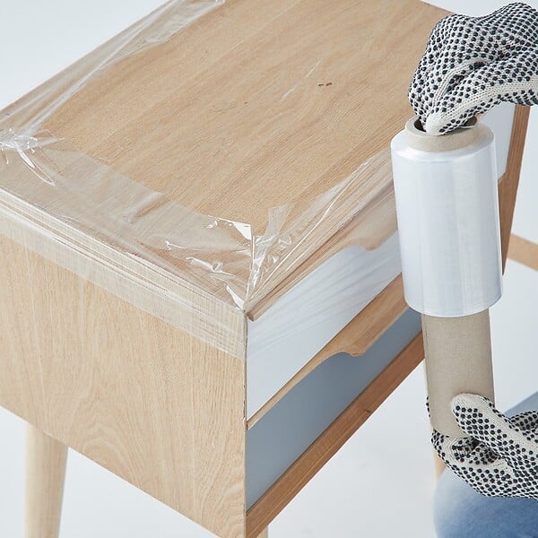 PACK AND MOVE - Pack and Move - Lot de 2 Film Étirable - Poignée - 150 m - Support Palette, Valise, Ordinateur - Protection Meuble Déménagement - large