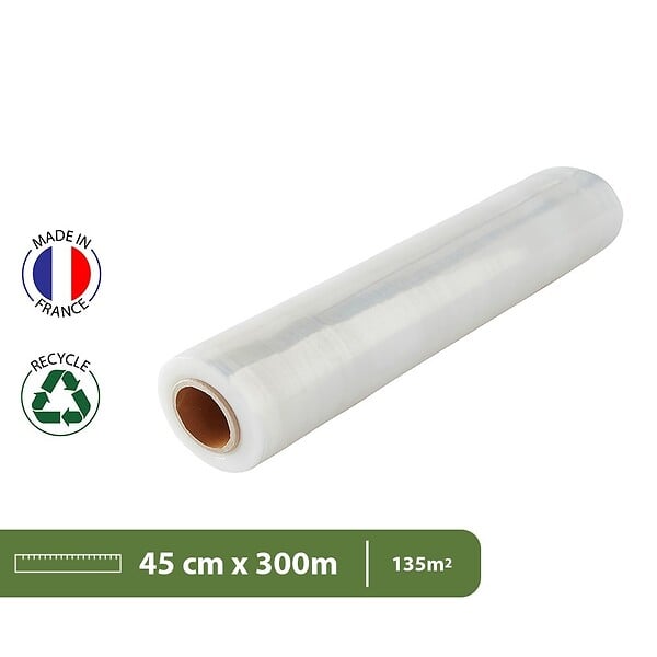 PACK AND MOVE - Pack and Move - Lot 6 rouleaux film étirable - 300 m - Transparent - Film déménagement Film emballage Film palette Film protection - large