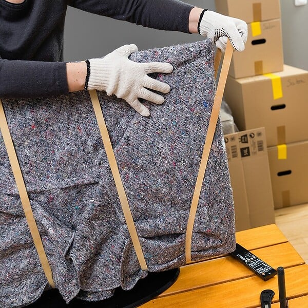 PACK AND MOVE - Pack and Move - Lot 12 couvertures de protection pour déménagement et stockage - 1,5 x 2 m - Épaisse et Résistante - Protection meubles - large