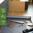 PACK AND MOVE - Pack and Move - Lot 15 couvertures de protection sol - 0,7 x 10 M - Travaux, déménagement, peinture - Anti-dérapant et hydrofuge - vignette