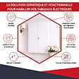 ATOLE - Coffret d'habillage ATOLE en acier blanc avec serrure à clé pour tableaux électriques double - H 117 x L 58,5 x P 16 cm - Réf. RCH2T616GSS - vignette