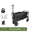 PACK AND MOVE - Pack and Move - Chariot de transport à roulette pliable - 83 x 44 x 37 cm - Déménagement, pêche, sport, transport - 100 KG max - vignette