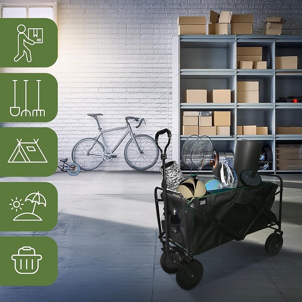 PACK AND MOVE - Pack and Move - Chariot de transport à roulette pliable - 83 x 44 x 37 cm - Déménagement, pêche, sport, transport - 100 KG max - large