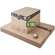 PACK AND MOVE - Pack and Move - Lot 10 cartons déménagement XXL - 80 x 60 x 50 cm - Poignées renforcées - 1 adhésif offert - vignette