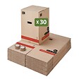PACK AND MOVE - Pack and Move - Lot 30 Cartons Déménagement Premium - 40 X 40 X 60 Cm - Résistance 30 KG - Double Épaisseur - Poignées Renforcées - 2 Adhésifs Offerts - vignette