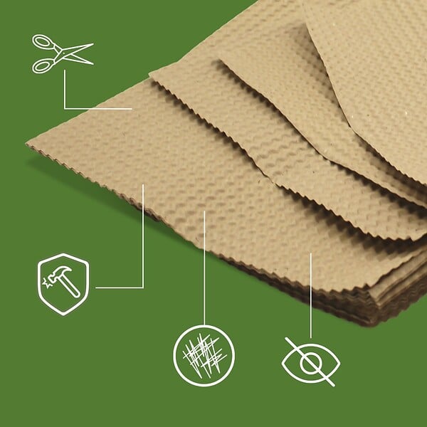 PACK AND MOVE - Pack and Move - Lot 20 Intercalaires Carton Séparation Assiettes - 29.5 X 29.5 CM - Plaque carton - Protection Vaisselle Déménagement et Stockage - large