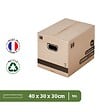 PACK AND MOVE - Pack and Move - Lot 60 cartons déménagement stockage livres - 40 x 30 x 30 cm - Poignées renforcées - 3 adhésifs offerts - vignette