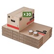 PACK AND MOVE - Pack and Move - Lot 30 Cartons Déménagement Premium - 60 X 30 X 30 - Extrême Résistance 30KG - Réutilisable - Poignées Renforcées - 2 Adhésifs Offerts - vignette