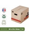 PACK AND MOVE - Pack and Move - Lot 10 Cartons Déménagement Livres Premium - 40 X 30 X 30 Cm - Extrême Résistance 30 KG - Poignées Renforcées - 1 Adhésif Offert - vignette