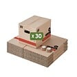 PACK AND MOVE - Pack and Move - Lot 30 Cartons Déménagement Livres Premium - 40 X 30 X 30 Cm - Extrême Résistance 30 KG - Poignées Renforcées - 2 Adhésifs Offerts - vignette