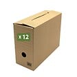 PACK AND MOVE - Pack and Move - Lot de 12 boîtes d'archives en carton ondulé robuste - 33,5 x 12 x 24 cm - Organisation pratique - vignette