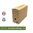PACK AND MOVE - Pack and Move - Lot de 12 boîtes d'archives en carton ondulé robuste - 33,5 x 12 x 24 cm - Organisation pratique - vignette