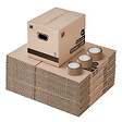 PACK AND MOVE - Pack and Move - Lot 50 cartons déménagement stockage livres - 40 x 30 x 30 cm - Poignées renforcées - 3 adhésifs offerts - vignette