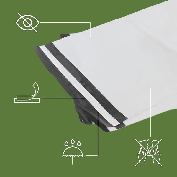 PACK AND MOVE - Pack and Move - Lot 120 enveloppes pour expédition - 27 x 30 cm - Fermeture adhésive - Opaques, étanches et indéchirables - large