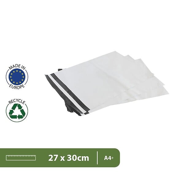 PACK AND MOVE - Pack and Move - Lot 120 enveloppes pour expédition - 27 x 30 cm - Fermeture adhésive - Opaques, étanches et indéchirables - large