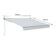 HAPPY GARDEN - Store banne SAULE 3,5 × 3m - Toile beige et structure grise - vignette
