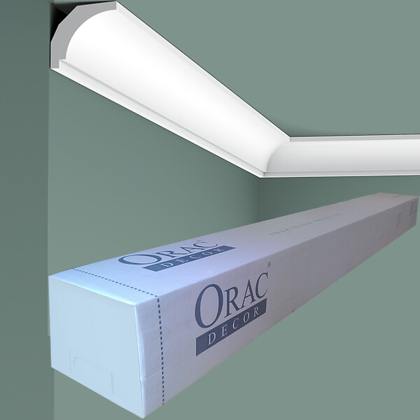 ORAC DECOR - CX115 Corniche plafond Orac Decor - 3x3x200cm (h x p x L) - moulure décorative polymère Carton complet - large