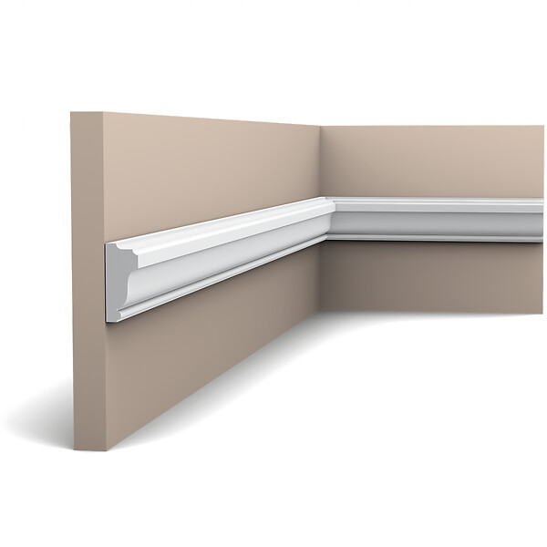 ORAC DECOR - PX117 Cimaise murale Orac Decor - 3,5x1,5x200cm (h x p x L) - moulure décorative polymère Carton complet - large