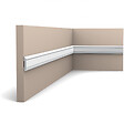 ORAC DECOR - PX144 Cimaise murale Orac Decor - 5x1x200cm (h x p x L) - moulure décorative polymère Pack 2 pièces - vignette