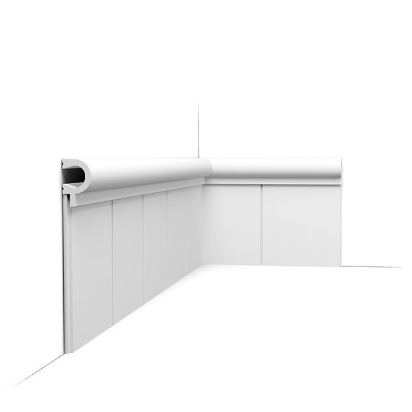 ORAC DECOR - PX169 Profil Base pour Lambris Orac Decor - 3,5x5,5x200cm (h x p x L) - moulure décorative polymère Carton complet - large