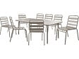 HABITAT ET JARDIN - Table et chaises de jardin en métal "Bilbao" - 8 places - Taupe - vignette