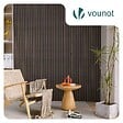 VOUNOT - Lot de 4 panneaux acoustiques muraux Tasseaux en bois MDF avec feutre noir 120x60x2.1cm chene foncé - vignette