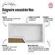 JACOB DELAFON - Baignoire bain douche Neo 150 x 80 gauche + pare bain + tablier + étagère - vignette