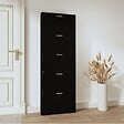 VIDAXL - vidaXL Armoire à  chaussures Noir 59x17x169 cm Bois d'ingénierie - vignette