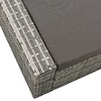 VIDAXL - vidaXL Chaise longue double Résine tressée Gris - vignette