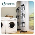 VOUNOT - Sechoir a linge etendoir 4 niveaux 126x63x170cm noir-gris - vignette