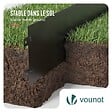 VOUNOT - Lot de 5 Bordure de jardin en métal flexible 100x18cm noir - vignette