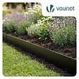 VOUNOT - Lot de 10 Bordure de jardin en métal flexible 100x18cm noir - vignette