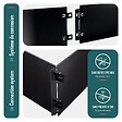 VOUNOT - Lot de 25 Bordure de jardin en métal flexible 100x18cm noir - vignette
