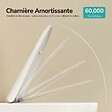 EMKE - EMKE WC Suspendu Design en D – 49 × 37 × 37 cm, Céramique Blanche Brillante, Abattant Soft-Close, Chasse Directe - vignette
