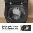 EMKE - EMKE WC Suspendu Sans Bride – Double Chasse 3,5/5 L, Abattant Frein de Chute, Céramique Noir Mat - vignette