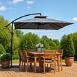 CONCEPT USINE - Parasol  gris déporté carré 3 x 3 m CAPRI - vignette