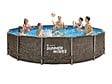 SUMMER WAVES - Piscine tubulaire Active Frame Pool ronde effet rotin 4,57 x 1,06 m - Summer Waves - vignette