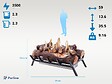 PURLINE - Bloc de combustion 2500W avec bûches décoratives - vignette