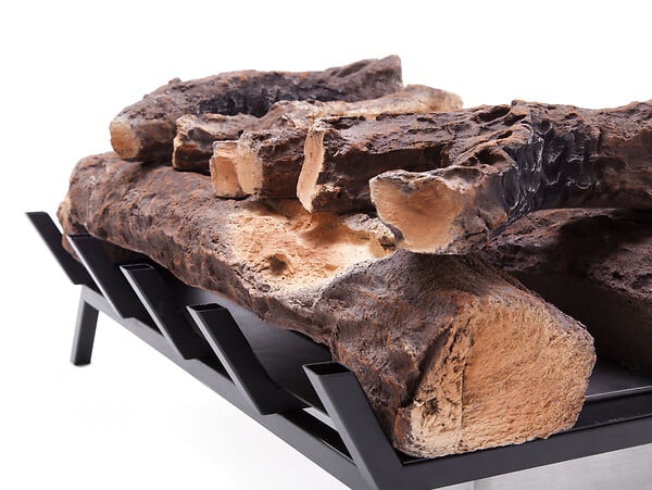 PURLINE - Bloc de combustion 2500W avec bûches décoratives - large