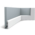 ORAC DECOR - SX183 CASCADE Plinthe Orac Decor 7,5x1,3x200cm (h x p x L) - plinthe décorative polymère Pack 2 pièces , RAL9003 - vignette