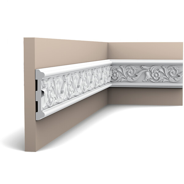 ORAC DECOR - P7020 Cimaise murale Orac Decor - 11x2x200cm (h x p x L) - moulure décorative polyuréthane Carton complet - large