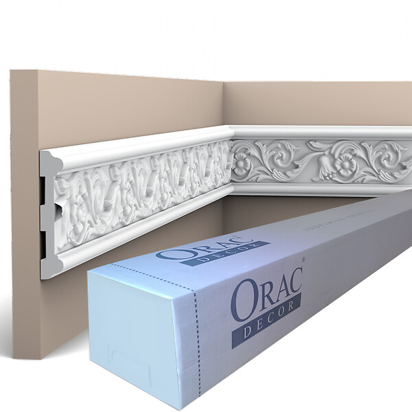 ORAC DECOR - P7020 Cimaise murale Orac Decor - 11x2x200cm (h x p x L) - moulure décorative polyuréthane Carton complet - large