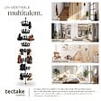 TECTAKE - Carrousel à chaussures 26,5x100-300cm avec tige télescopique max. 48 paires noir - vignette